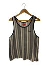 【中古】Supreme◆タンクトップ/S/コットン/ストライプ//【メンズウェア】