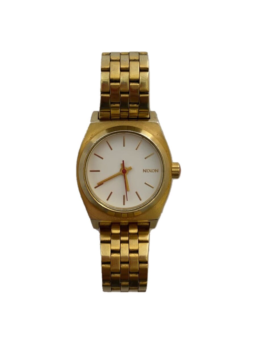 Other - 【中古】NIXON◆クォーツ腕時計/アナログ/ステンレス/WHT/GLD/MINIMIZED【服飾雑貨他】