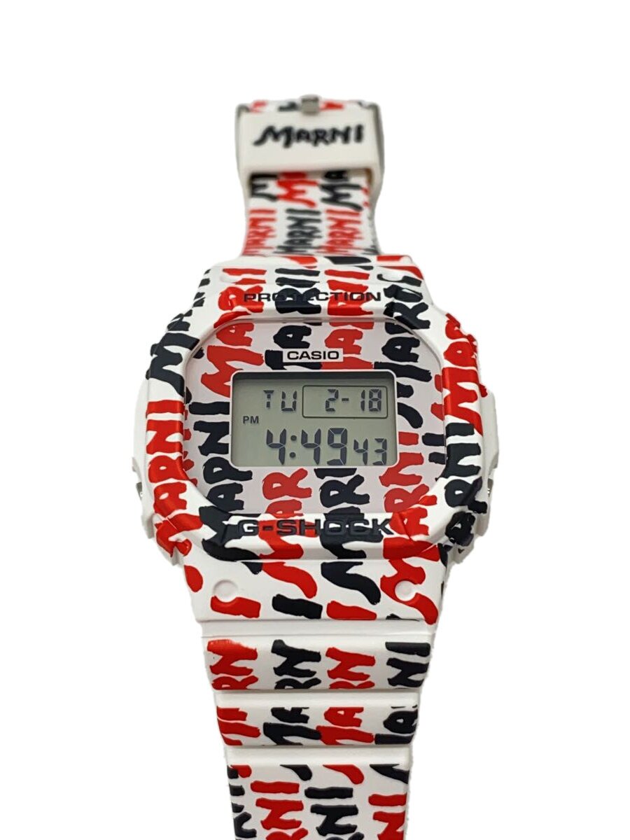 【中古】CASIO◆×MARNI/クォーツ腕時計/ハンドペイント/シグニチャーロゴ/GMD-S5610MA-7ER/3000【服飾雑貨他】