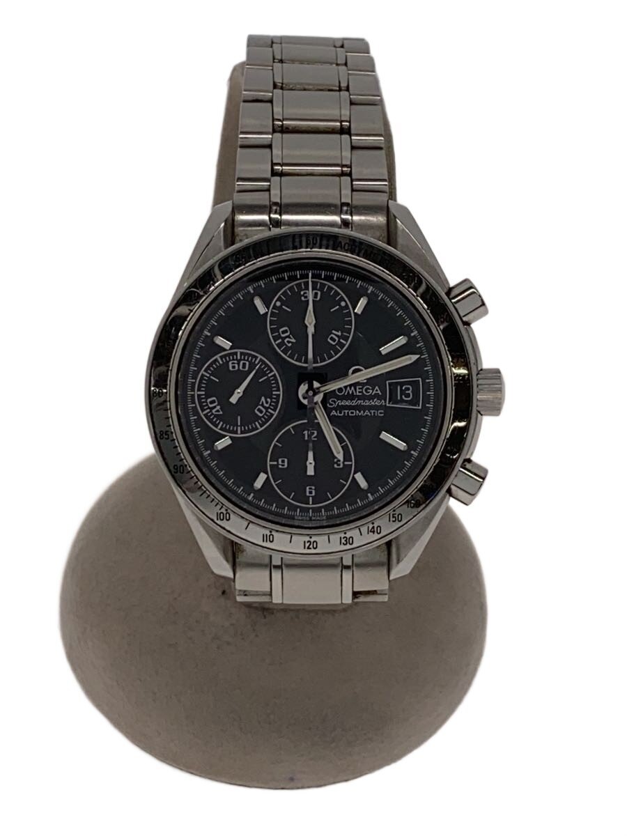 【中古】OMEGA◆スピードマスター_デイト_AT_SS_39mm/ステンレス/BLK/SLV/20250809日差-12【服飾雑貨他】