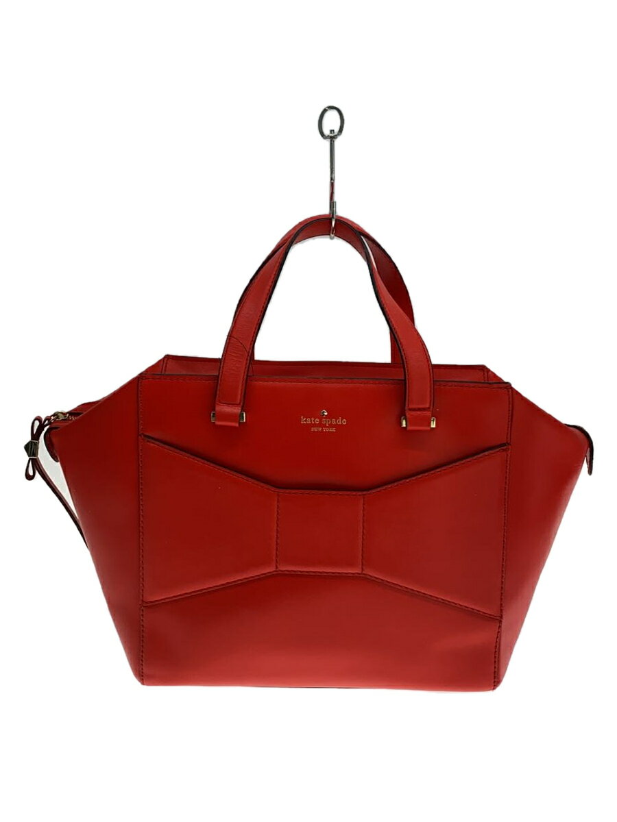 【中古】kate spade new york◆トートバッグ/レザー/RED/PXRU4458【バッグ】