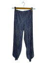 【中古】PLEATS PLEASE ISSEY MIYAKE◆プリーツボトム/3/ポリエステル/NVY/総柄/PP71-JF733【レディースウェア】