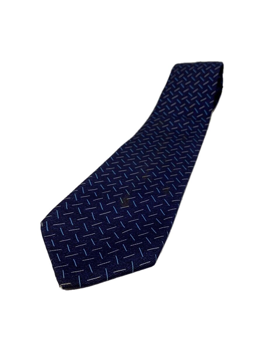 【中古】BVLGARI◆ネクタイ/シルク/NVY/総柄/メンズ【服飾雑貨他】