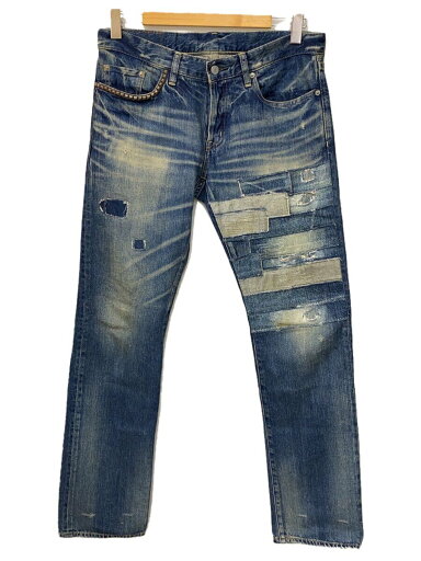 【中古】HYSTERIC GLAMOUR◆SP加工スクラッチリメイクパンツ/小窓/スタッズ/ボタンフライ/32/コットン/IDG/0201AP09【メンズウェア】 【中古】HYSTERIC GLAMOUR◆SP加工スクラッチリメイクパンツ/小窓/スタッズ/ボタンフライ/32/コットン/IDG/0201AP09【メンズウェア】