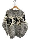 【中古】Black Weirdos◆Yin-Yang Sweater/ニット・セーター(厚手)/L/ウール/GRY/無地/22aw-kn01【メンズウェア】(4)