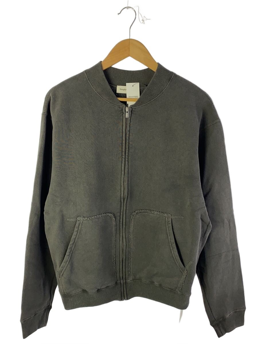 【中古】SIMPLY COMPLICATED◆トップス/2/コットン/BLK/25SS4003/CORE LOOPWHEEL ZIP OVERCREW【メンズウェア】