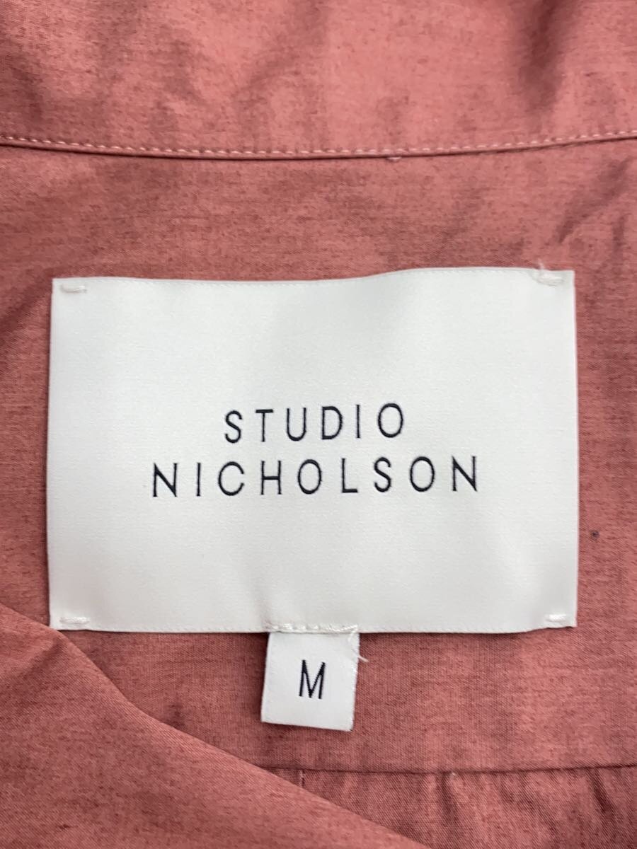 【中古】STUDIO NICHOLSON◆半袖シャツ/M/コットン/ピンク//【メンズウェア】