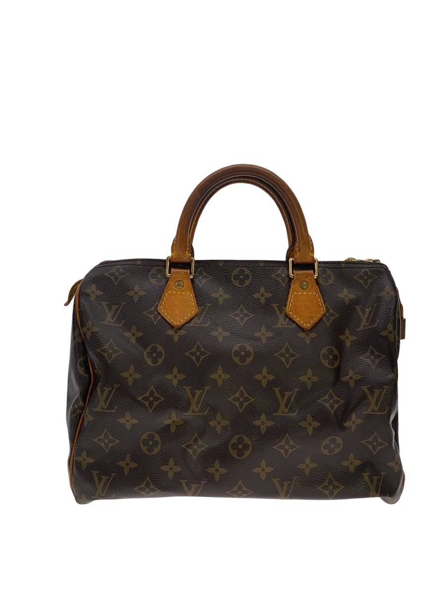 【中古】LOUIS VUITTON◆1)スピーディ30_モノグラム・キャンバス/PVC/BRW/型崩れ有/...