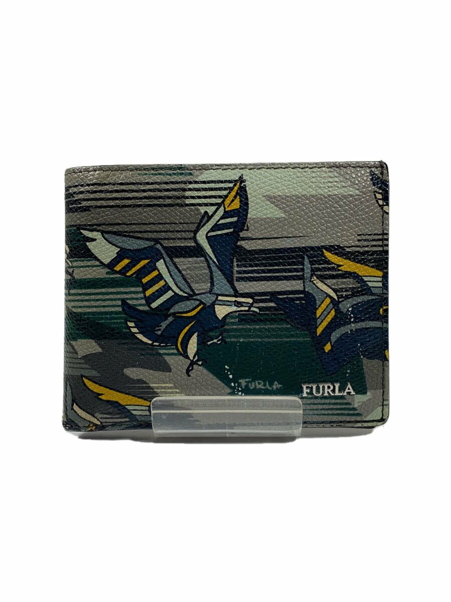 【中古】FURLA◆2つ折り財布/--/総柄/メンズ【服飾雑貨他】