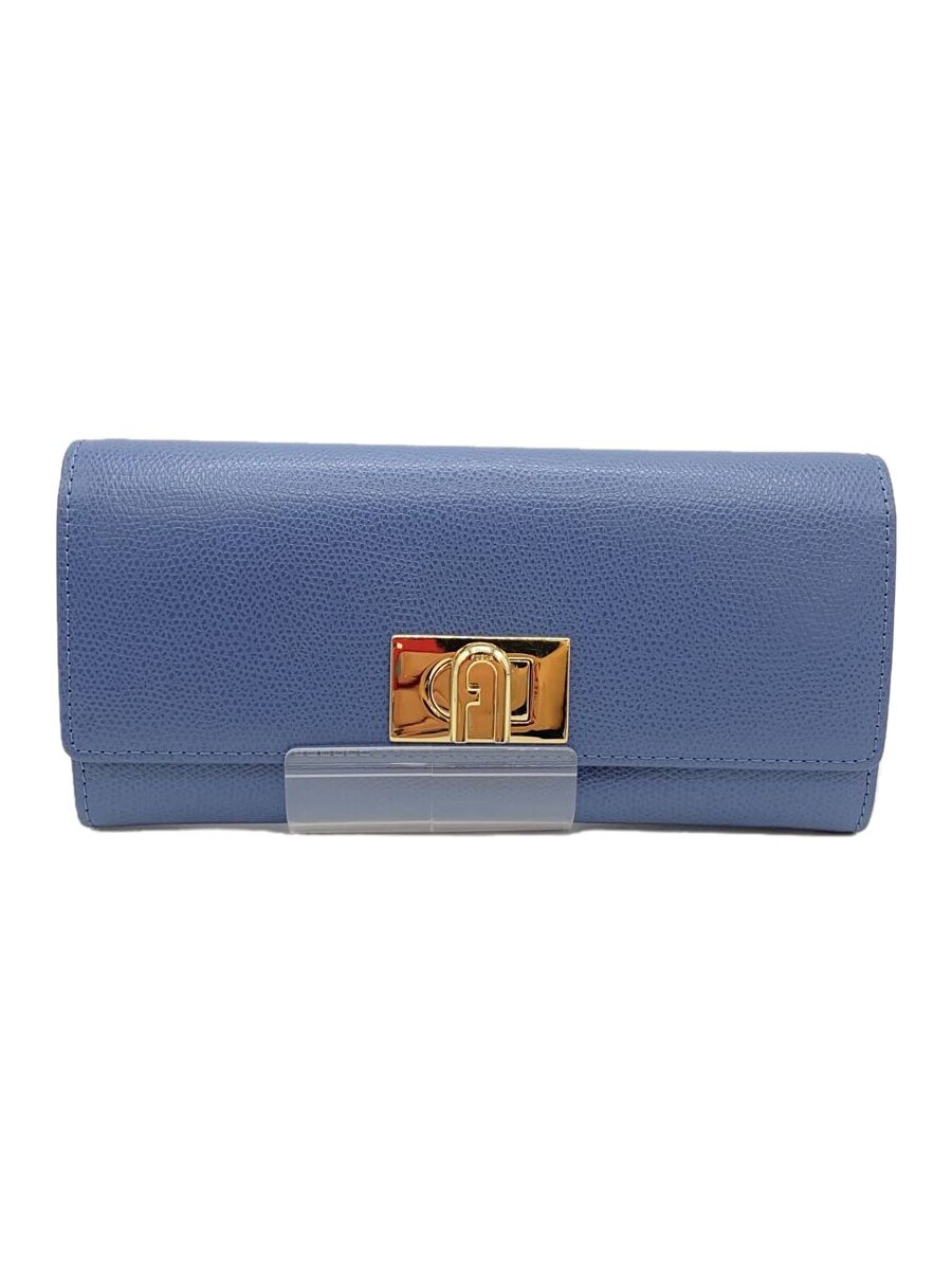 【中古】FURLA◆長財布/--/BLU/メンズ/1