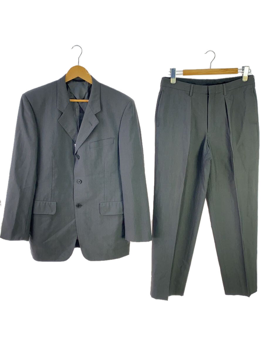 【中古】Yohji Yamamoto D’URBAN A.A.R◆スーツ/セットアップ/ウール/GRY/パンツ状態悪いです【メンズウェア】
