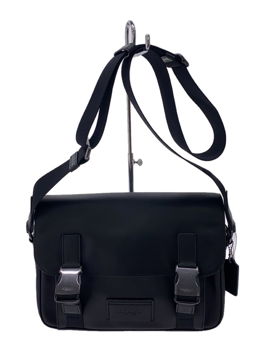 COACH - 【中古】COACH◆ショルダーバッグ/レザー/BLK/無地/C2715【バッグ】