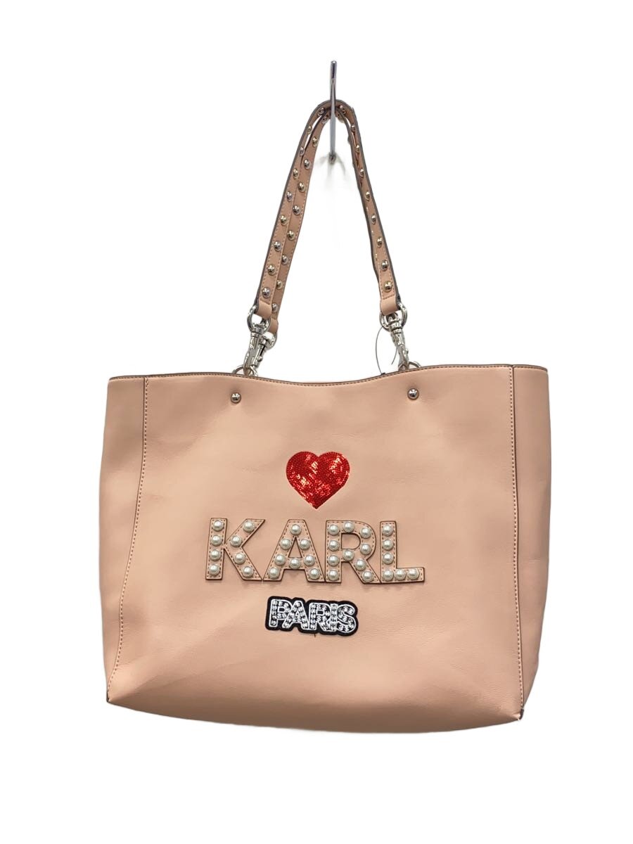 乐天商城 - 【中古】KARL LAGERFELD◆トートバッグ/レザー/ピンク【バッグ】