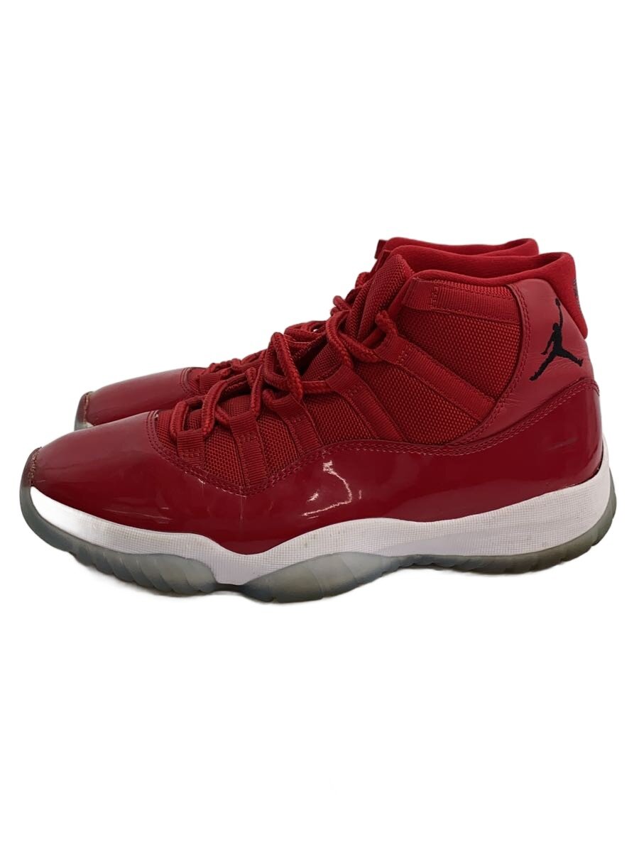 NIKE◆AIR JORDAN 11 RETRO/エアジョーダンレトロ/レッド/378037-623/27.5cm/RED//