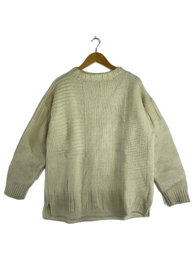 【中古】Coohem◆セーター(厚手)/L/ウール/クリーム/13-214-029/ビッグガンジー柄//【メンズウェア】 【中古】Coohem◆セーター(厚手)/L/ウール/クリーム/13-214-029/ビッグガンジー柄//【メンズウェア】