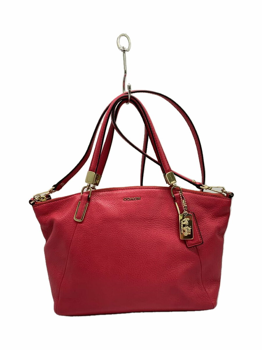 【中古】COACH◆ショルダーバッグ/レザー/PNK/H1380-28095【バッグ】