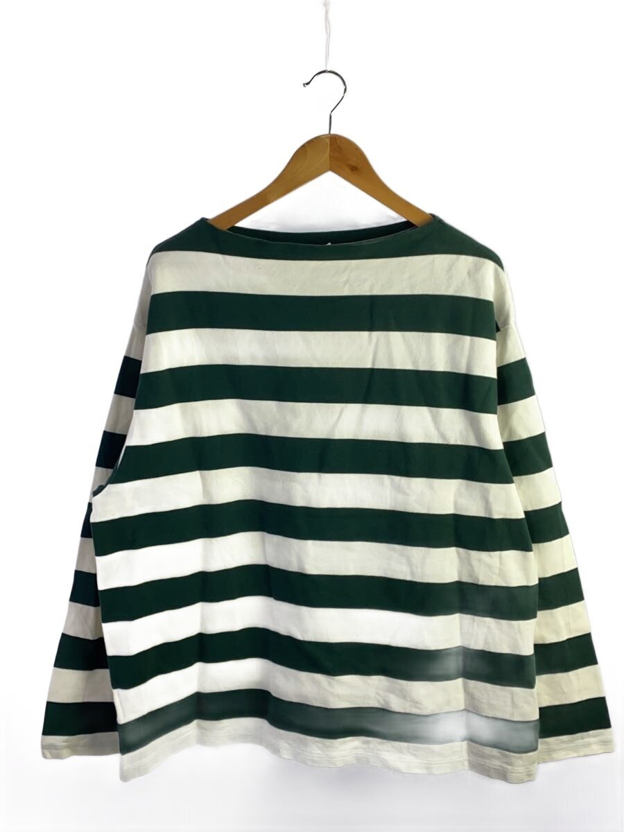 LENO◆24SS/BASQUE SHIRT/長袖Tシャツ/2/コットン/GRN/ボーダー/H2401-CS031/? NULL ?