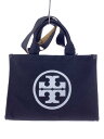 【中古】TORY BURCH◆トートバッグ/キャンバス/ブラック/153381【バッグ】