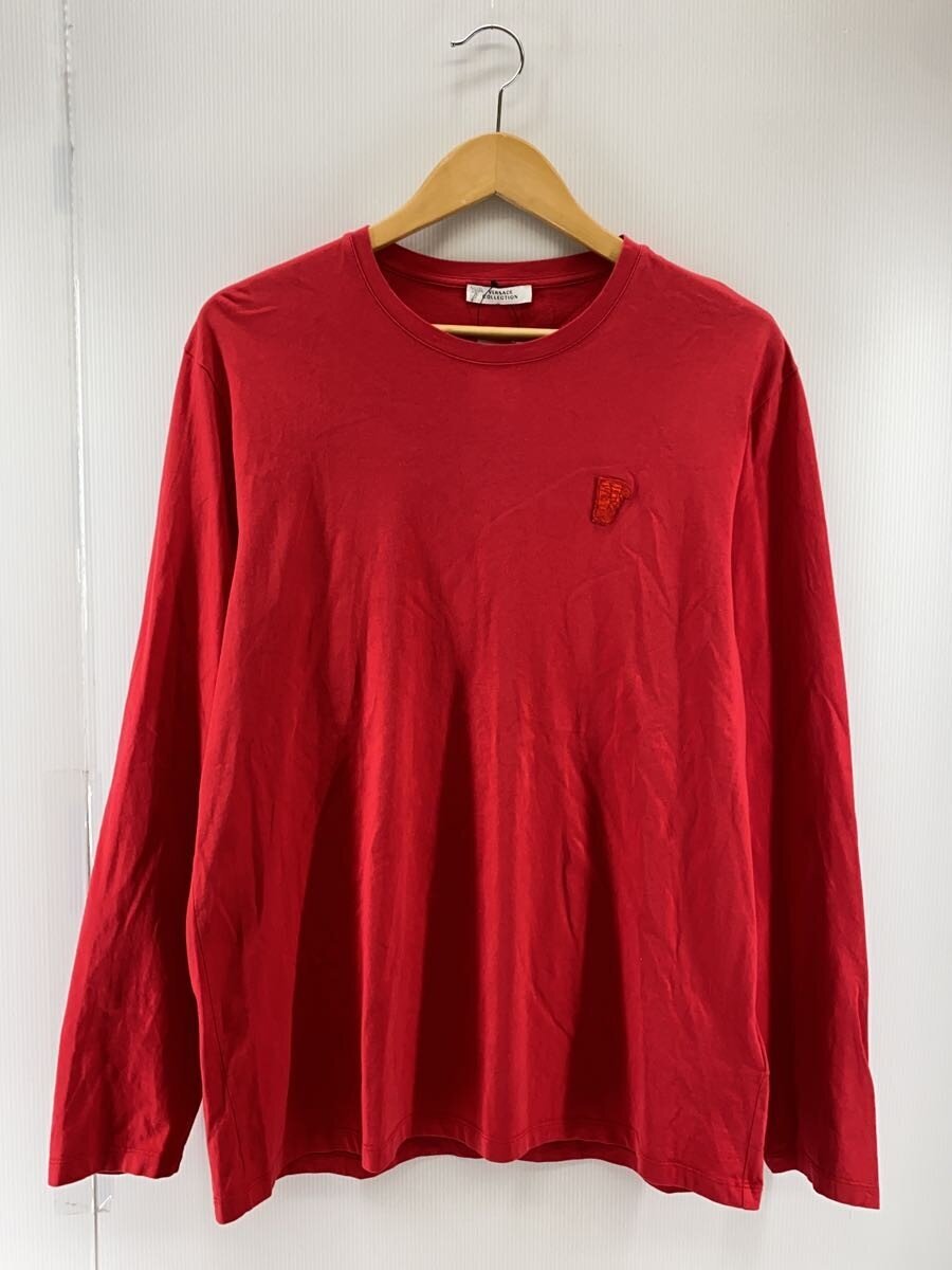 Rakuten - 【中古】VERSACE◆長袖Tシャツ/L/コットン/RED【メンズウェア】