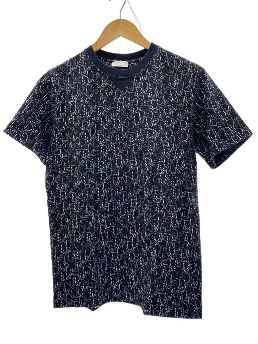 【中古】Christian Dior◆Tシャツ/S/コットン/NVY/総柄/043J625C0674【メンズウェア】