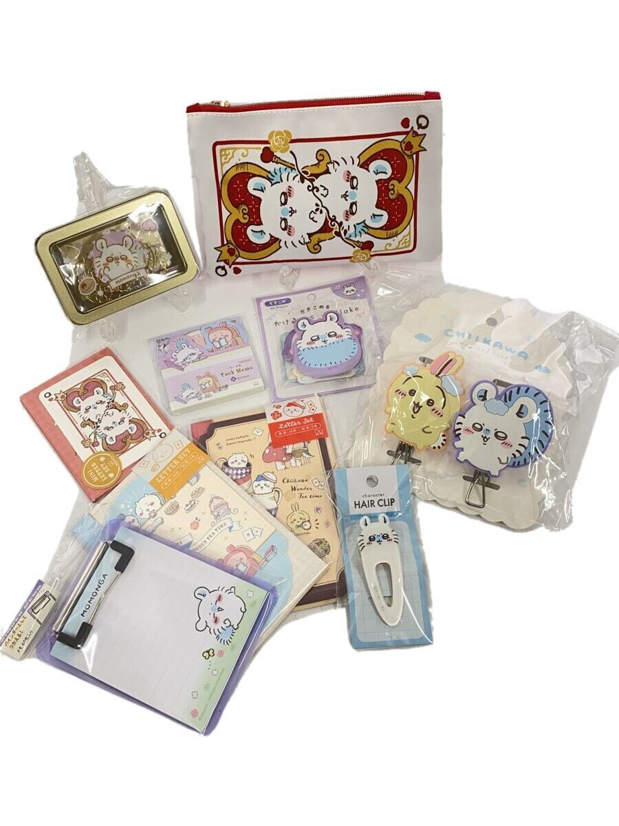 【中古】ちいかわ/モモンガ/文具(レターセット・クリップ)/ポーチ/5点以上【インテリア小物・日用雑貨】