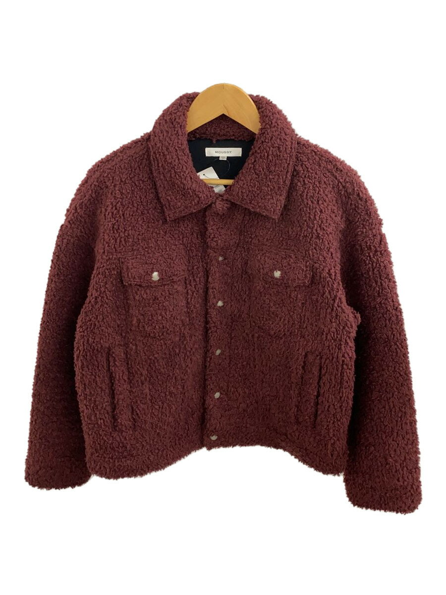 【中古】MOUSSY◆TEDDY SHORT JACKET/FREE/ポ