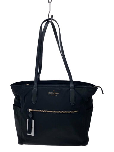 【中古】kate spade new york◆トートバッグ/--/BLK/無地【バッグ】 【中古】kate spade new york◆トートバッグ/--/BLK/無地【バッグ】