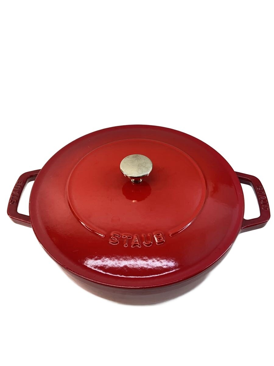 【中古】Staub◆鍋/サイズ:24cm/RED/40511-475【キッチン用品】