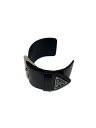 【中古】PRADA◆BRACCIALI/バングル/レザー/BLK/レディース/1IB404【服飾雑貨他】