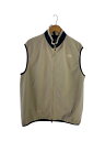 【中古】THE NORTH FACE◆WS ENRIDE VEST_ウィンドストッパーエンライドベスト/L/ポリエステル/BEG【メンズウェア】