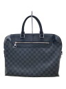 【中古】LOUIS VUITTON◆ポルト・ドキュマン・ジュールNM_ダミエ・グラフィット_BLK/PVC/BLK【バッグ】