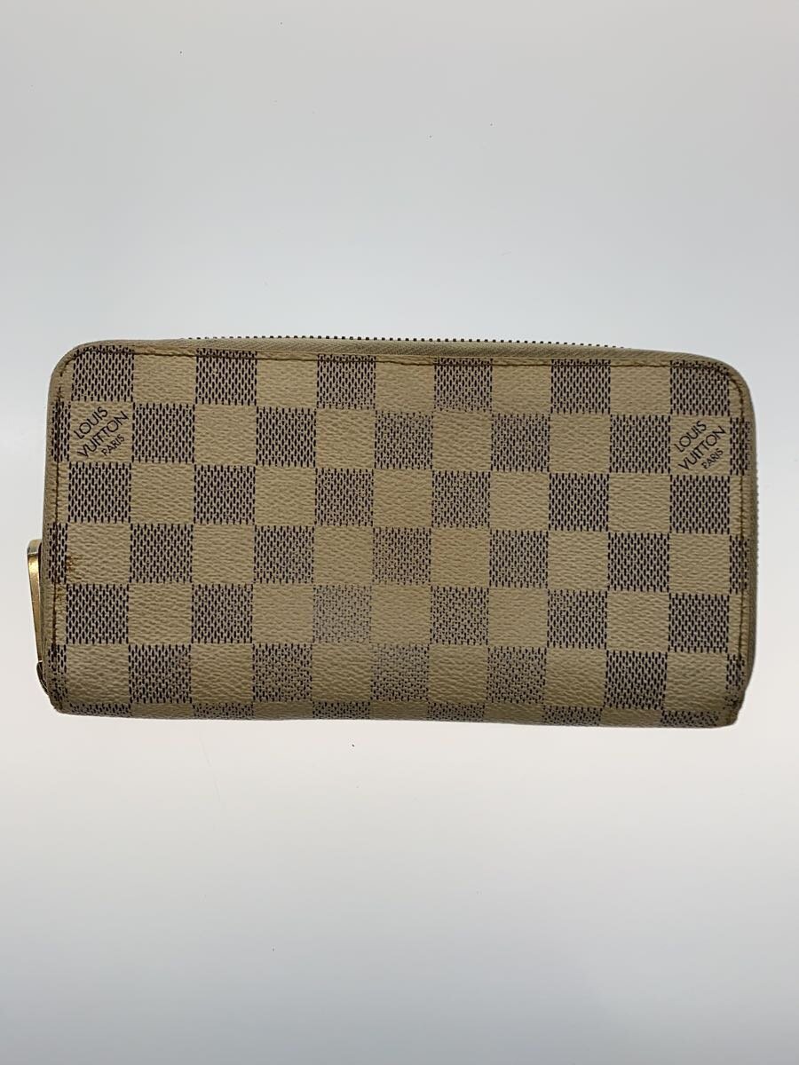 【中古】LOUIS VUITTON◆ジッピー・ウォレット_ダミエ・アズール_WHT/PVC/WHT/レディース【服飾雑貨他】