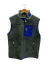 【中古】patagonia◆フリースベスト/L/ポリエステル/GRY/23048FA23【メンズウェア】