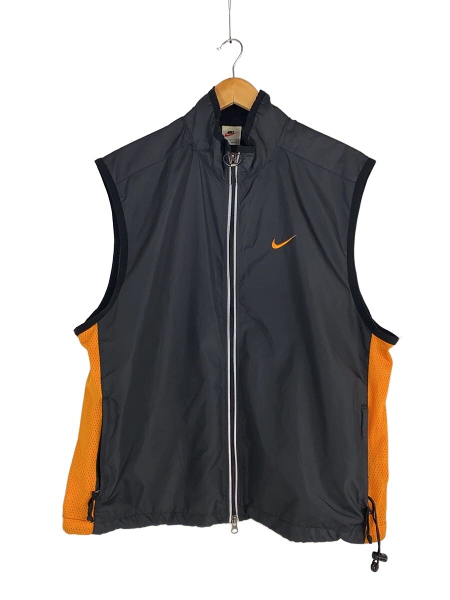 【中古】NIKE◆ベスト/L/ポリエステル/ブラック/90s【メンズウェア】