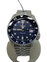 【中古】SEIKO◆自動巻腕時計/アナログ/ステンレス/BLU/SLV/SS/4R34-00A0【服飾雑貨他】