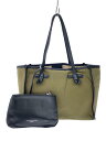 【中古】GIANNI CHIARINI◆トートバッグ/キャンバス/KHK/10374【バッグ】