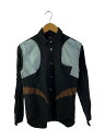 【中古】COMME des GARCONS HOMME PLUS◆Different material switching shirt/SS/ポリエステル/BLK/PC-B207【メンズウェア】