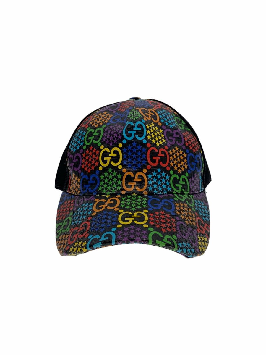【中古】GUCCI◆GGサイケデリック・ベースボールキャップ/M/ポリエステル/メンズ/517074・601253【服飾雑貨他】