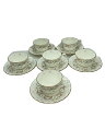 【中古】NARUMI◆カップ&ソーサー/6点セット/WHT/ボーンチャイナ【キッチン用品】