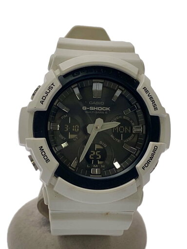 【中古】CASIO◆ソーラー腕時計・G-SHOCK/デジアナ/ラバー/WHT【服飾雑貨他】 【中古】CASIO◆ソーラー腕時計・G-SHOCK/デジアナ/ラバー/WHT【服飾雑貨他】