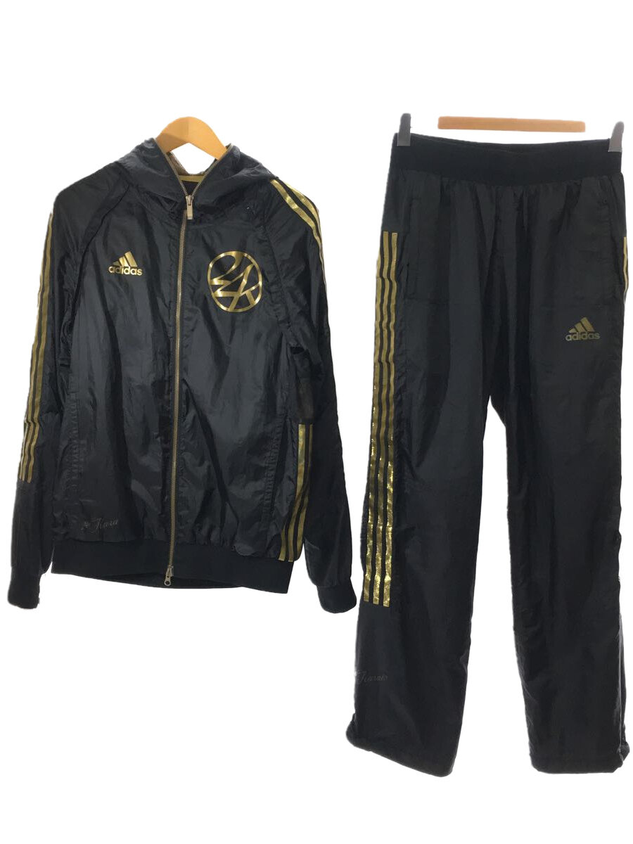 【中古】adidas◆セットアップ/S/ポリエステル/BLK/O74208【メンズウェア】