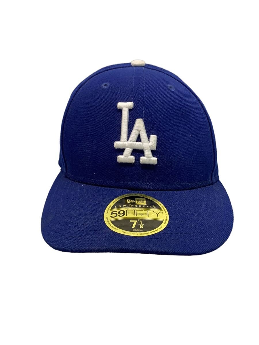 【中古】NEW ERA◆キャップ/7 1/8/ポリエステル/BLU/メンズ【服飾雑貨他】