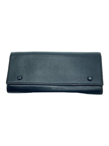 【中古】CELINE◆長財布/レザー/BLK/無地/レディース/ラージフラップ【服飾雑貨他】 【中古】CELINE◆長財布/レザー/BLK/無地/レディース/ラージフラップ【服飾雑貨他】