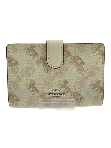 【中古】COACH◆2つ折り財布/PVC/CRM/総柄/レディース/87936【服飾雑貨他】 【中古】COACH◆2つ折り財布/PVC/CRM/総柄/レディース/87936【服飾雑貨他】