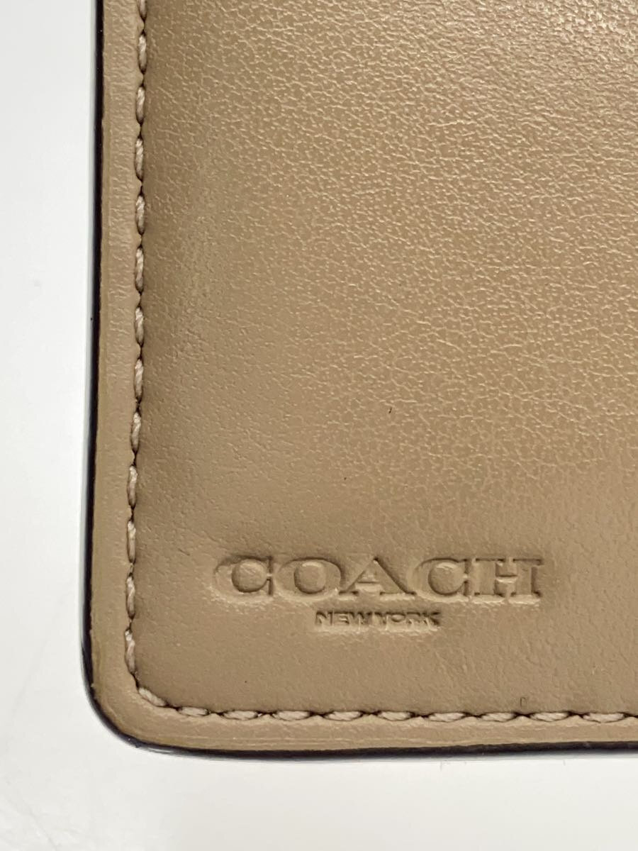 【中古】COACH◆2つ折り財布/PVC/CRM/総柄/レディース/87936【服飾雑貨他】
