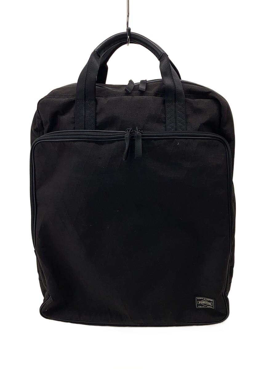 【中古】PORTER◆リュック/ステージ/ハイブリッド/ブラック/無地/737-07944【バッグ】