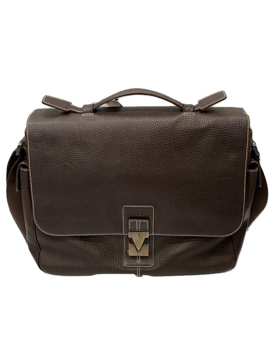 【中古】TOD’S◆ブリーフケース/牛革/BRW/無地//【バッグ】