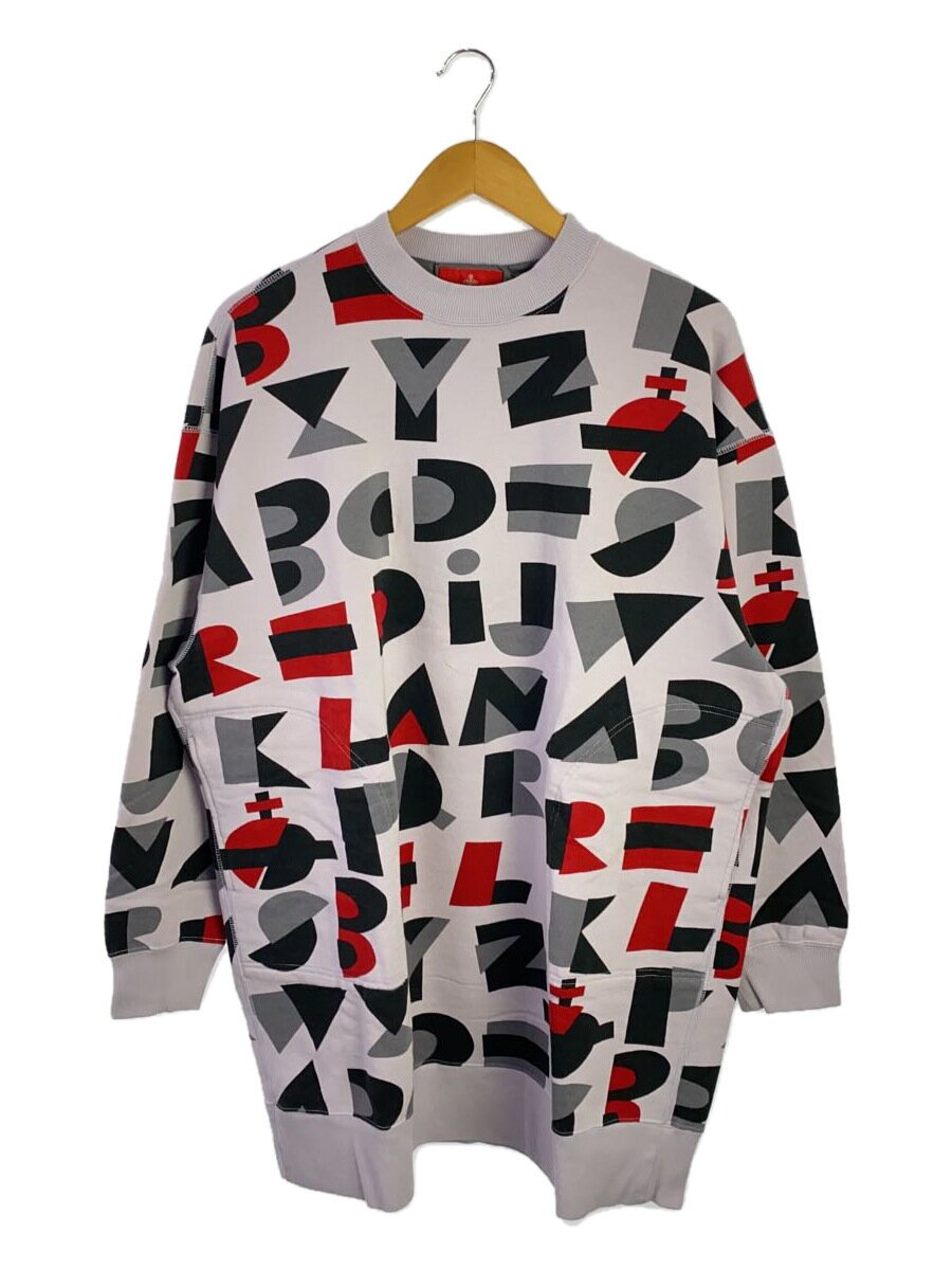 Vivienne Westwood RED LABEL◆ALPHABET PRINT/スウェットワンピース/0/コットン/パープル/総柄/16-12-541001//