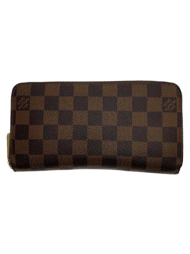 【中古】LOUIS VUITTON◆1)ジッピー・ウォレット_ダミエ・エベヌ_BRW/PVC/BRW/レディース【服飾雑貨他】 【中古】LOUIS VUITTON◆1)ジッピー・ウォレット_ダミエ・エベヌ_BRW/PVC/BRW/レディース【服飾雑貨他】