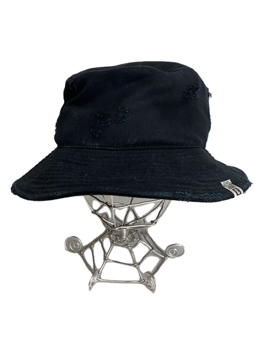【中古】MIHARA YASUHIRO◆バケットハット/--/コットン/BLK/メンズ/A12AC401-0【服飾雑貨他】